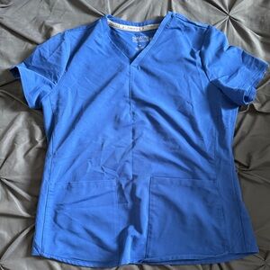 Fabletics Blue V-Neck Shirt